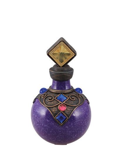 Flacon de potion pour adulte violet en résine avec pierres colorées