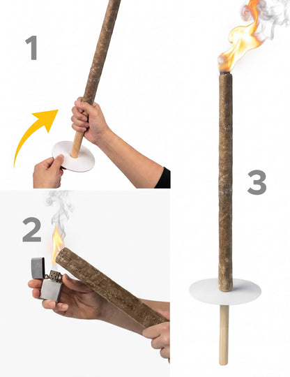 Flambeau en cire 90 minutes