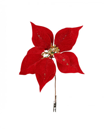 Червено цвете от Poinsettia 20 cm