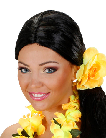 Жълто цвете с еластична коса