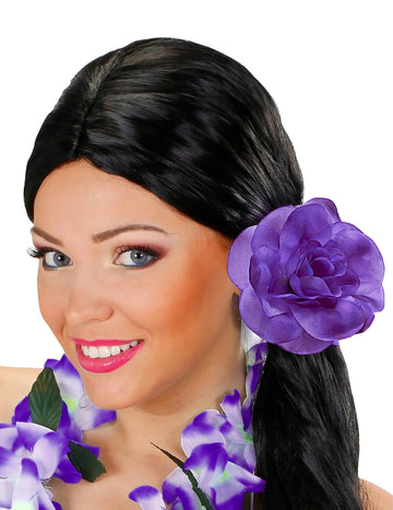 Лилаво цвете с еластична коса