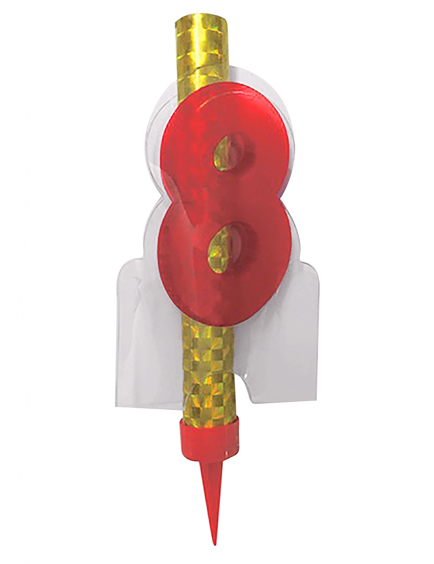 Fontaine lumineuse numéro 8 pour gâteau d'anniversaire rouge