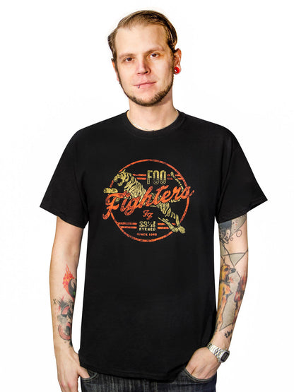 Foo Fighters Тениска Тигър Ексклузивна тениска черно-червено-жълто 