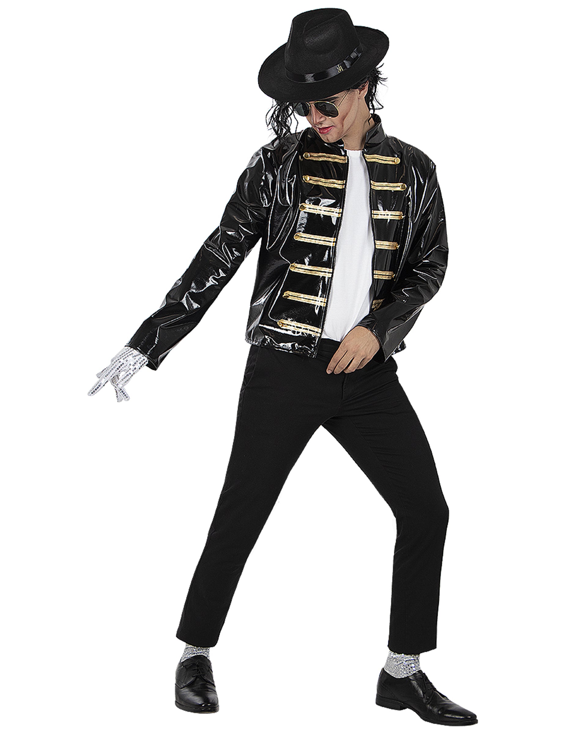 Vue d'ensemble du gant et chaussettes de Michael Jackson pour adulte