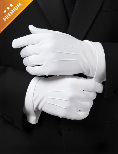 Луксозни бели ръкавици за възрастни на Дядо Коледа