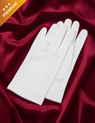 Луксозни бели ръкавици за възрастни на Дядо Коледа