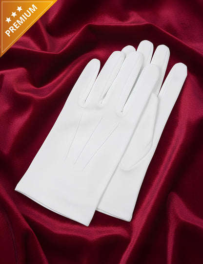Луксозни бели ръкавици за възрастни на Дядо Коледа