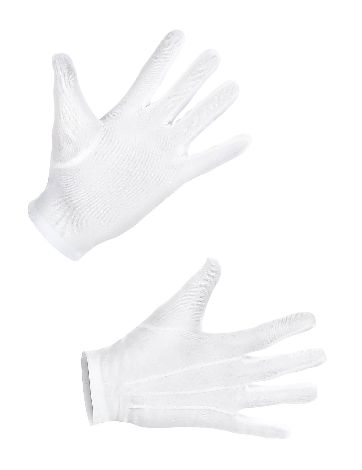 Gants courts pour adulte blancs