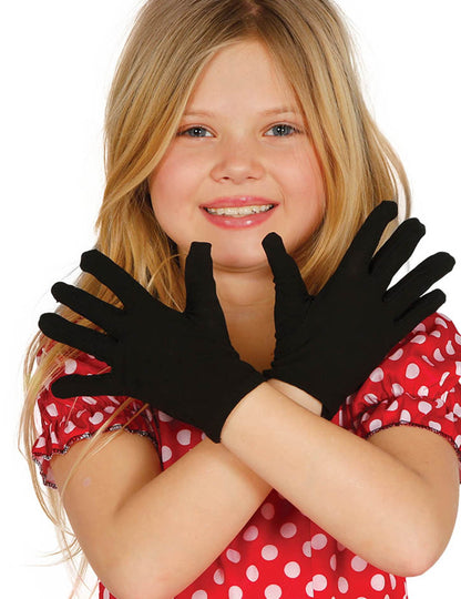 Gants courts pour enfant noirs