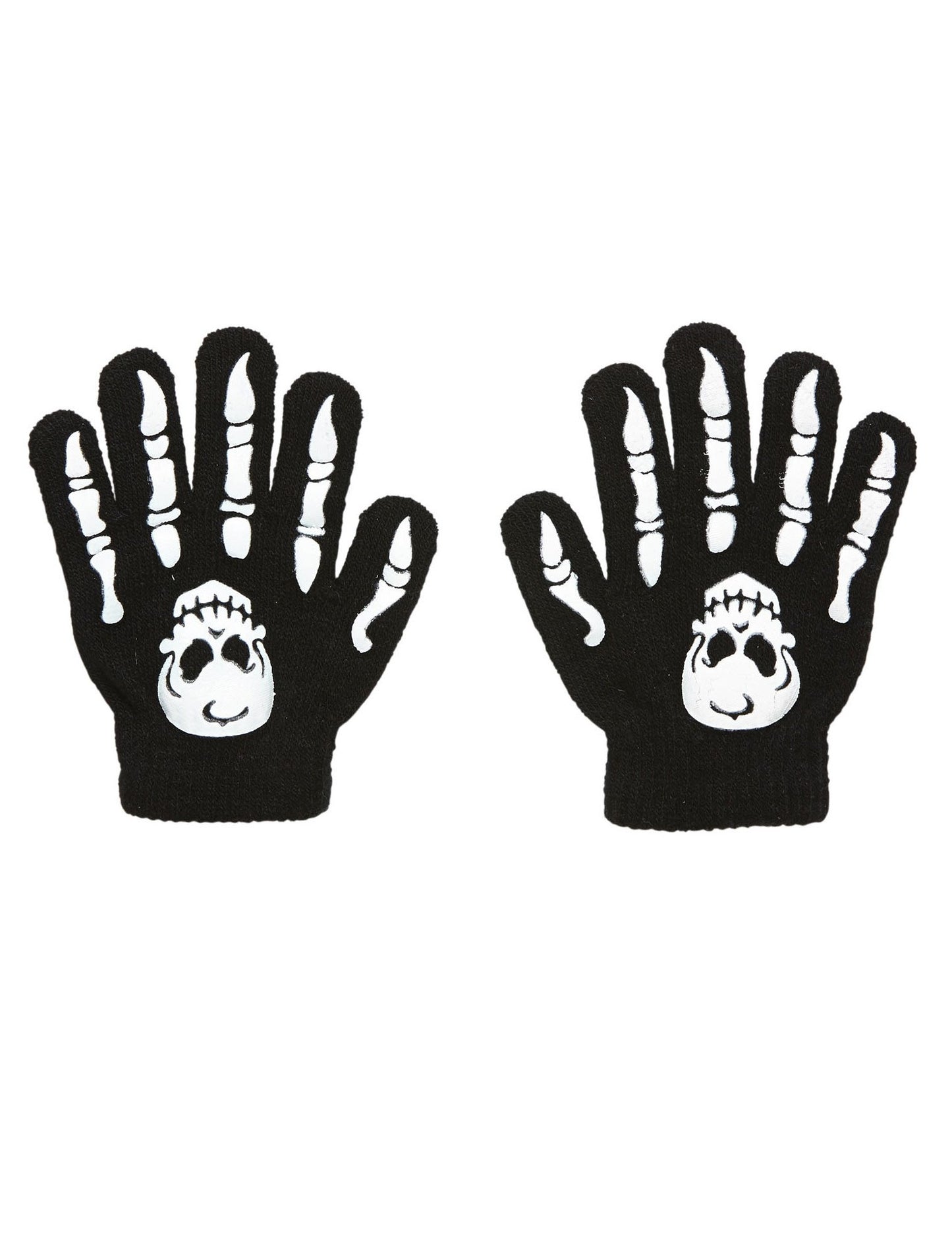 Gants os et crâne pour enfant noirs et blancs