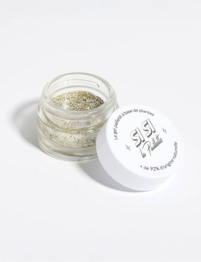 Сребрист брокатен гел Runway Si si la paillette 10 ml 