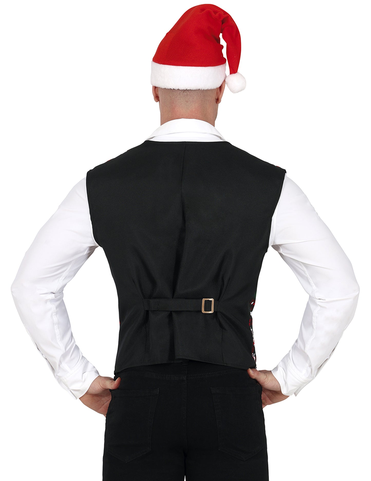 Коледна жилетка за възрастни в червено и зелено