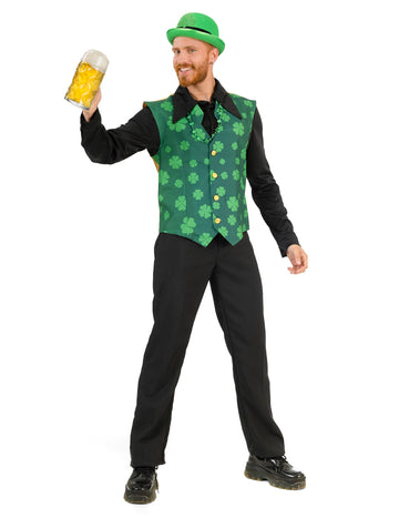 Мъжки елек с детелина за Деня на Свети Патрик