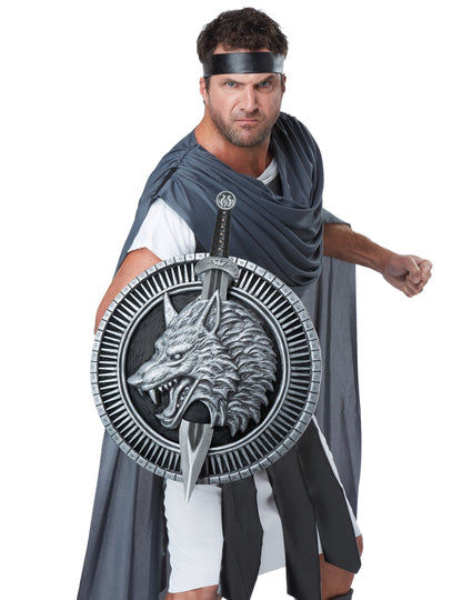 Glaive и Warrior щит с възрастен вълк