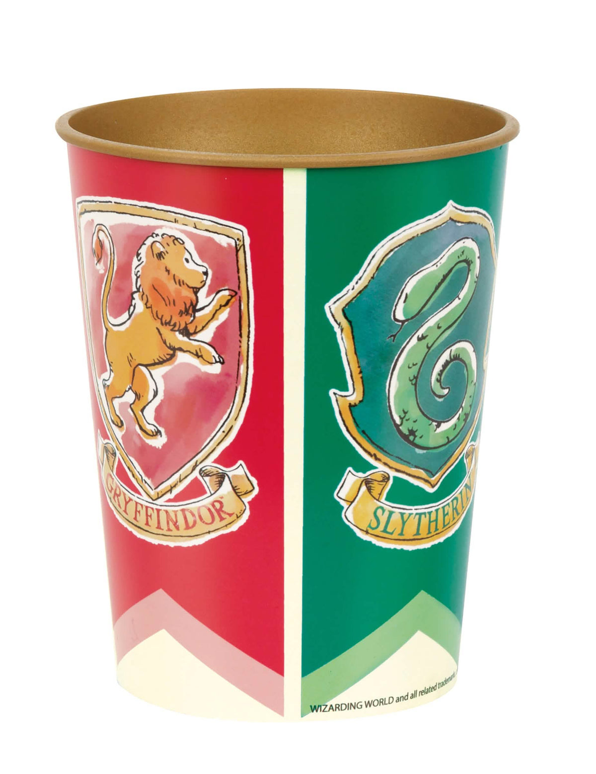 Многократна пластмасова чаша Harry Potter 50 cl червен и зелен с гербовете на Грифиндор и Слидерин
