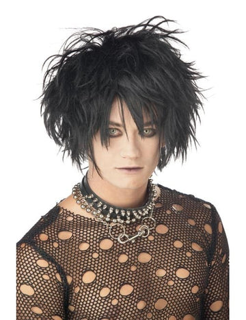 Черна готическа перука за възрастни