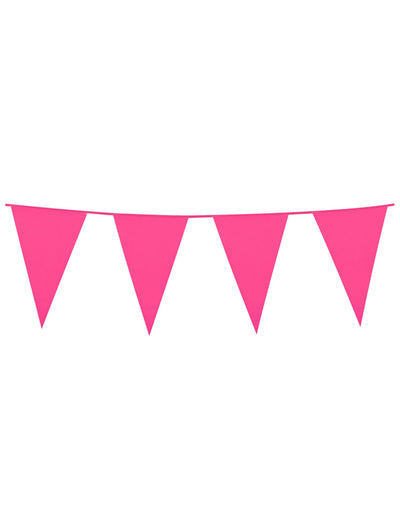 Guirlande à fanions fuchsia pour fête rose fuchsia