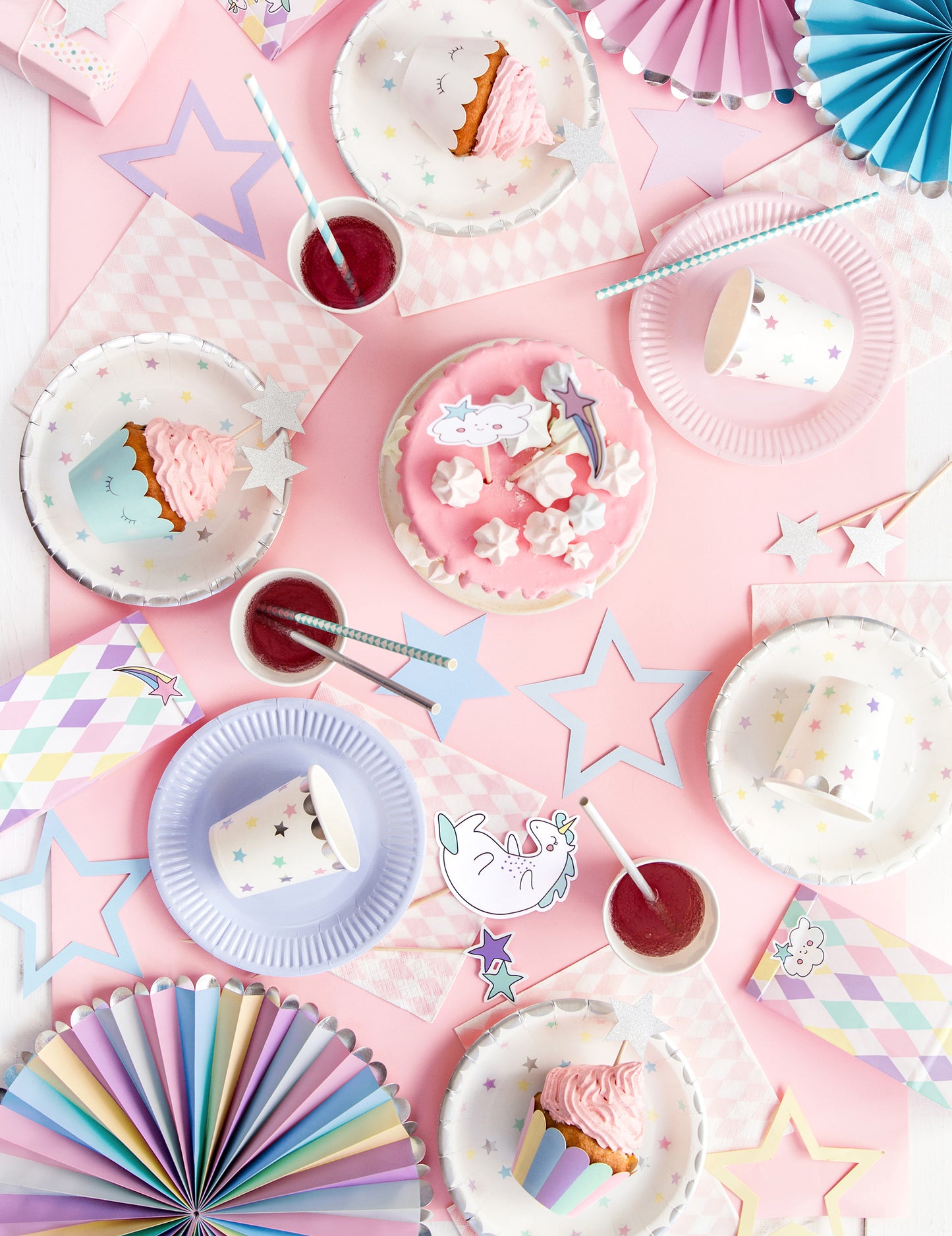 Направи си сам гирлянд с 10 многоцветни звезди 140 cm украси за рожден ден