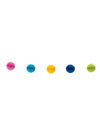 Guirlande boules alvéolées multicolore avec 11 pompons