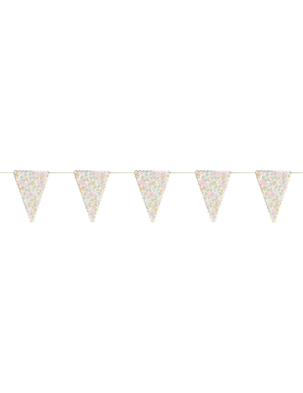 Гирлянда от флагчета shabby fleurs liberty за празник многоцветно пастелно