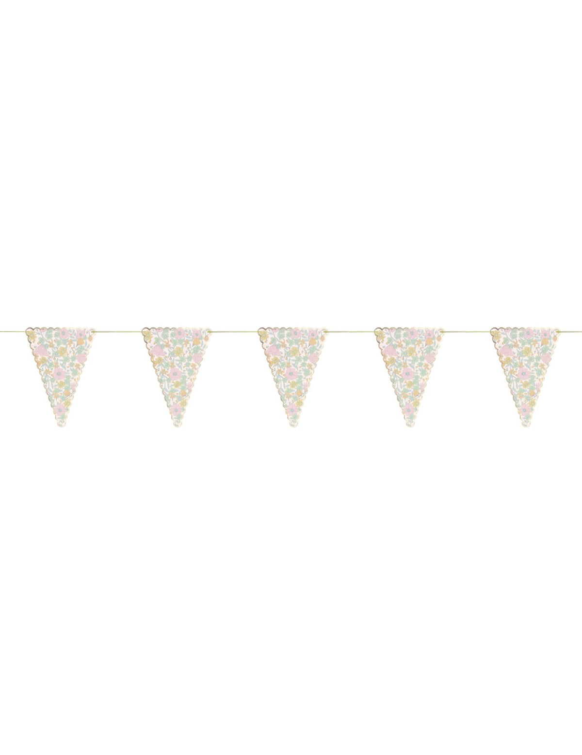 Гирлянда от флагчета shabby fleurs liberty за празник многоцветно пастелно