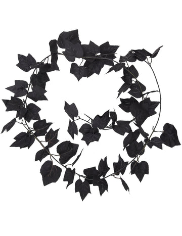 1.8 м Черен кленов лист Гирлянд за Хелоуин Декорация