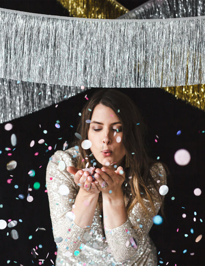 Гирлянда от сребърни ресни 135 cm