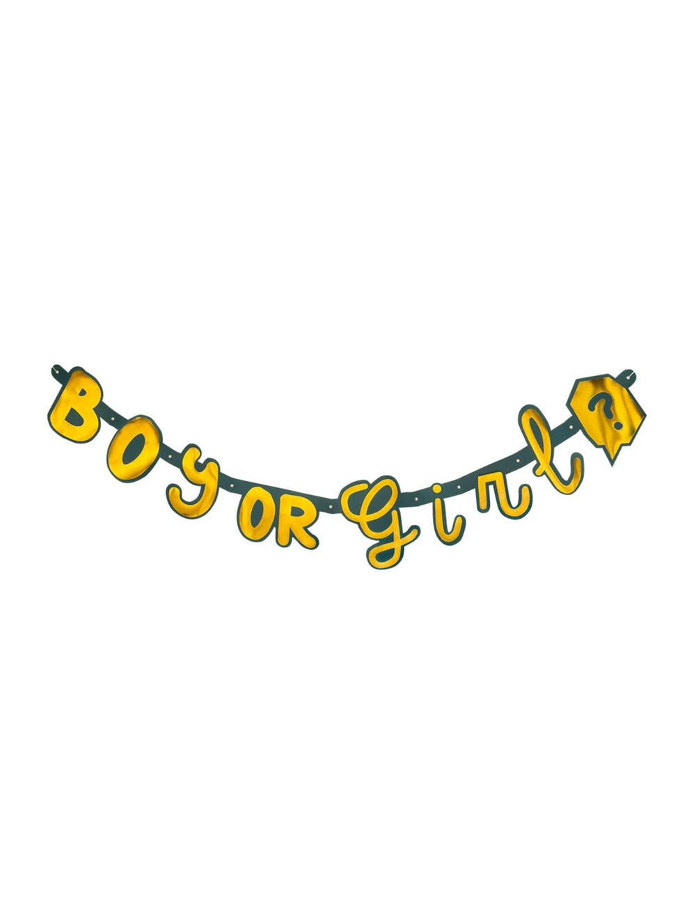 Гирлянда от картонени букви boy злато girl за baby shower златна