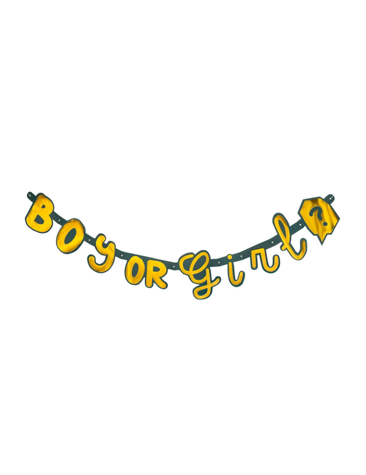 Гирлянда от картонени букви boy злато girl за baby shower златна