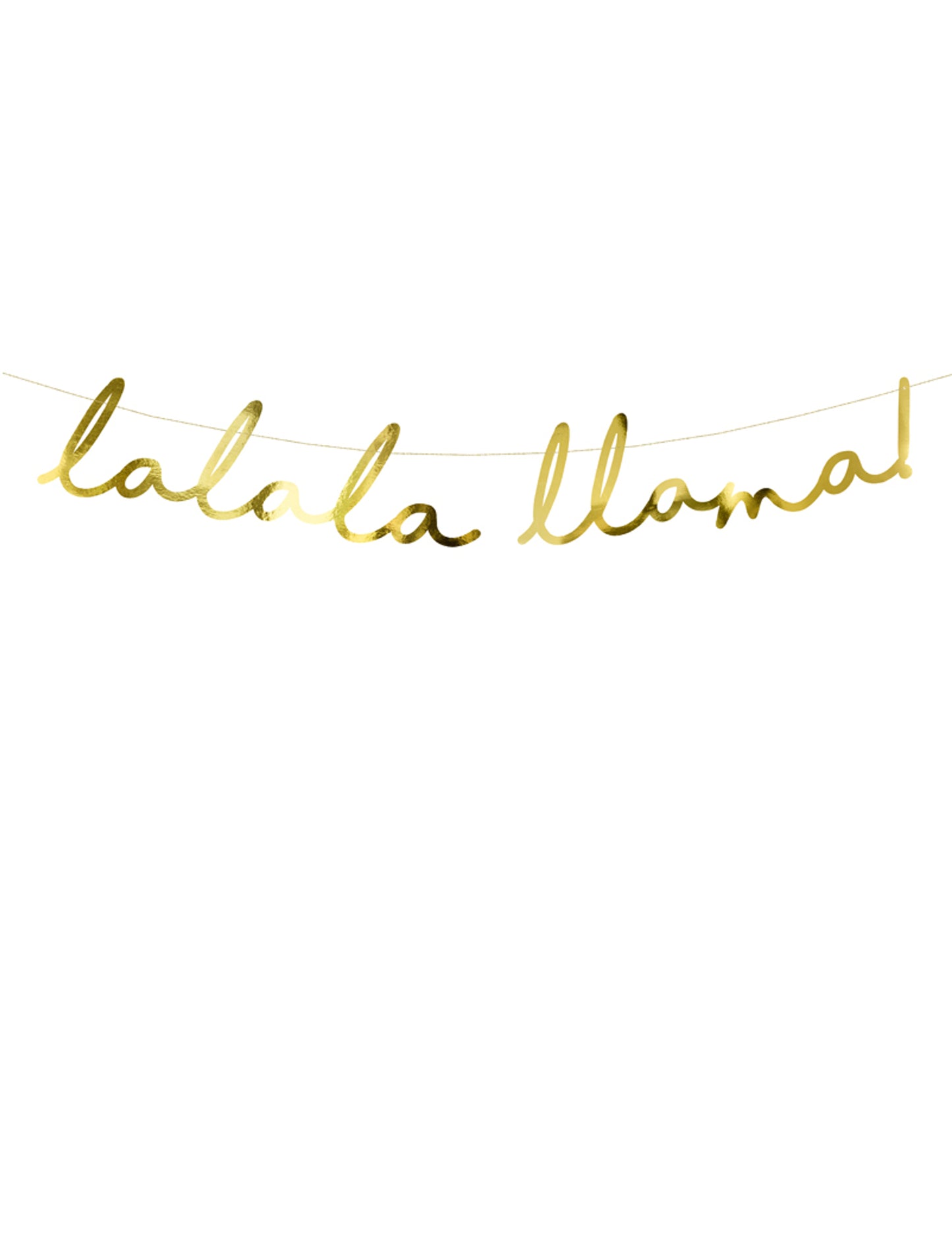 Картонен гирлянд за сглобяване, златна лама, 12,5 x 82 cm за рожден ден