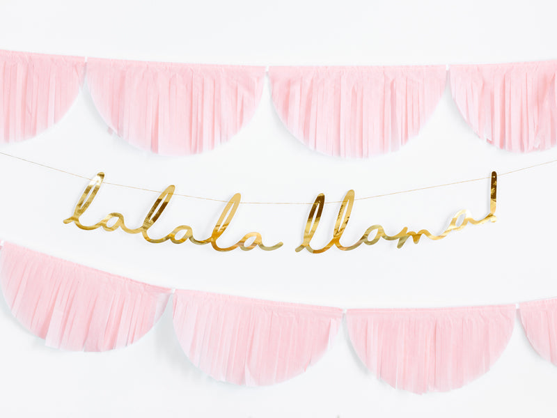 Картонен гирлянд за сглобяване, златна лама, 12,5 x 82 cm за рожден ден