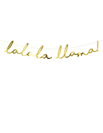 Guirlande en carton à monter llama pour anniversaire dorée