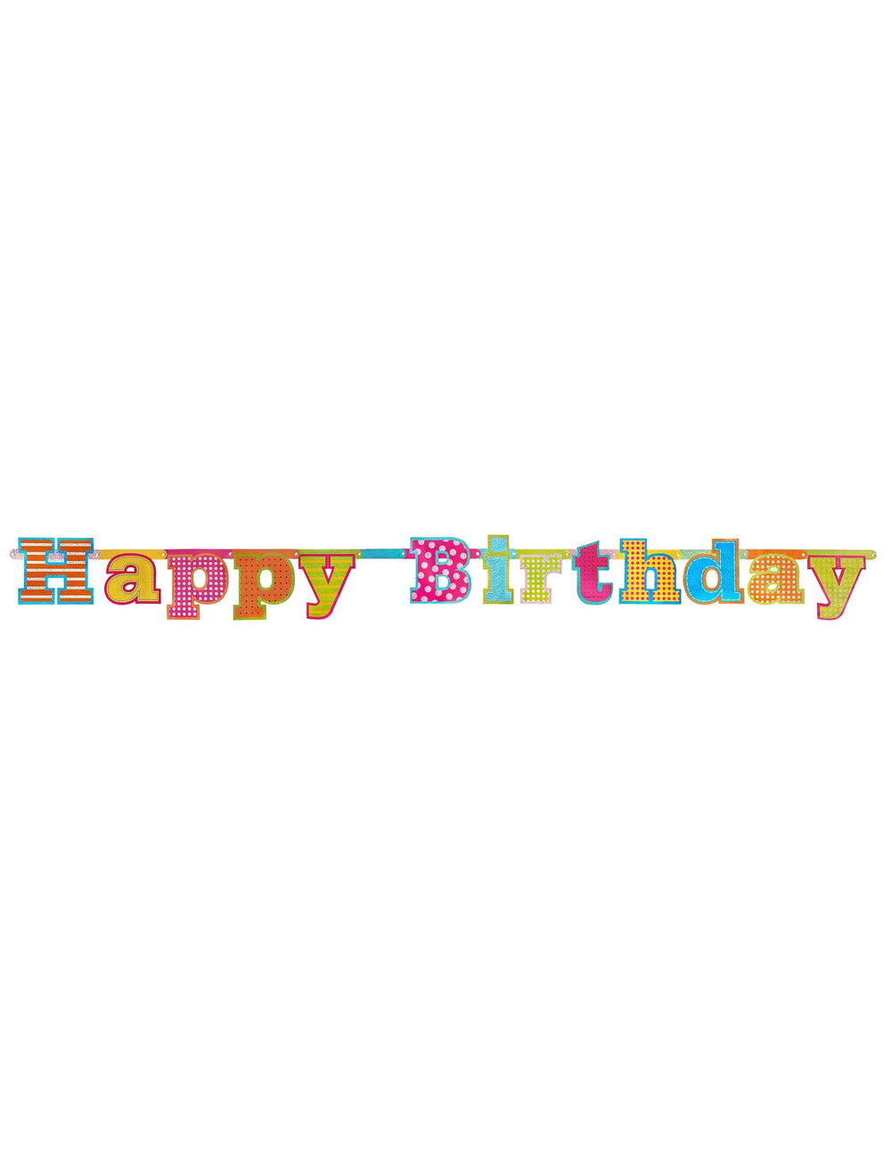 Общ преглед на картонената гирлянда Happy Birthday