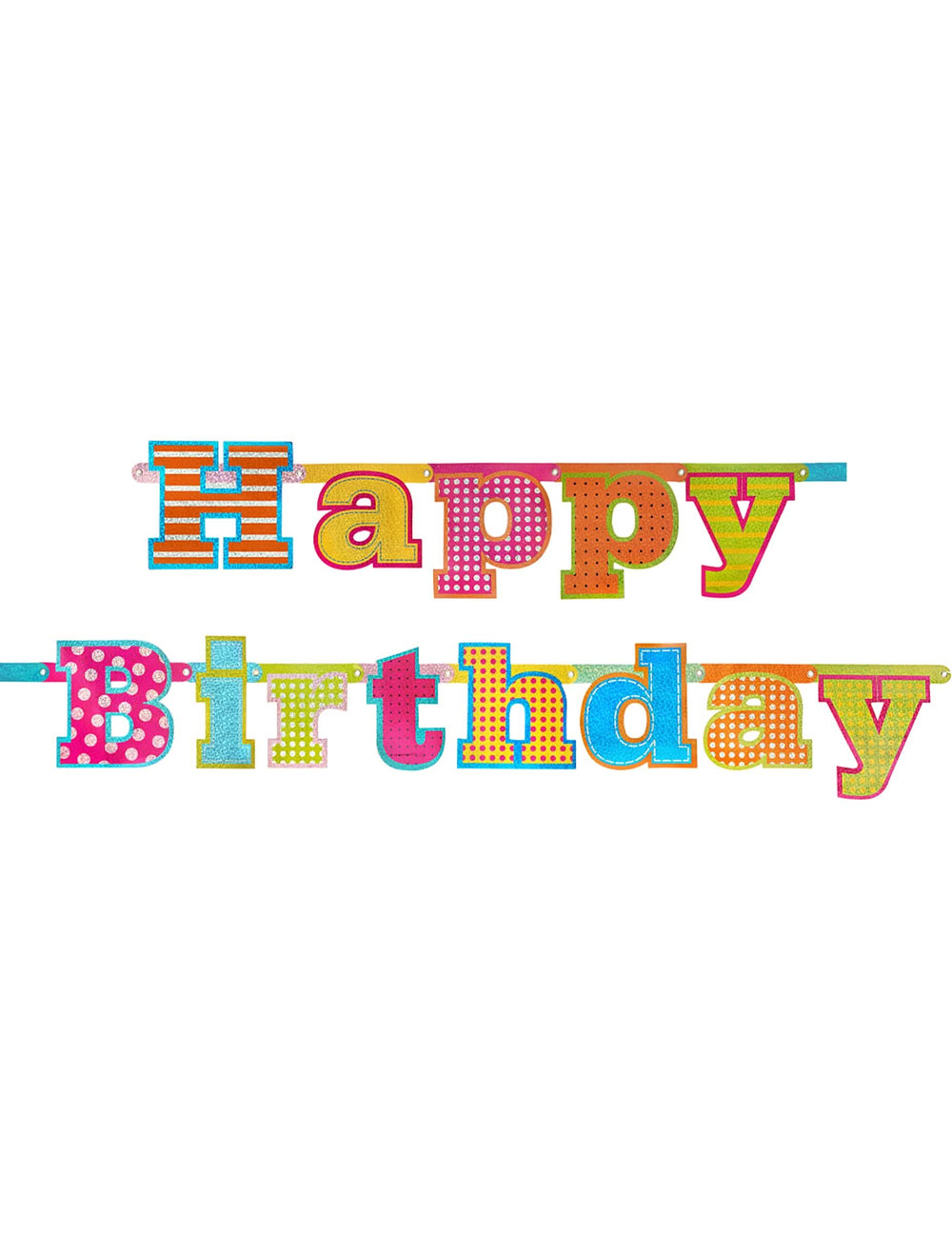 Преглед на картонената гирлянда Happy Birthday