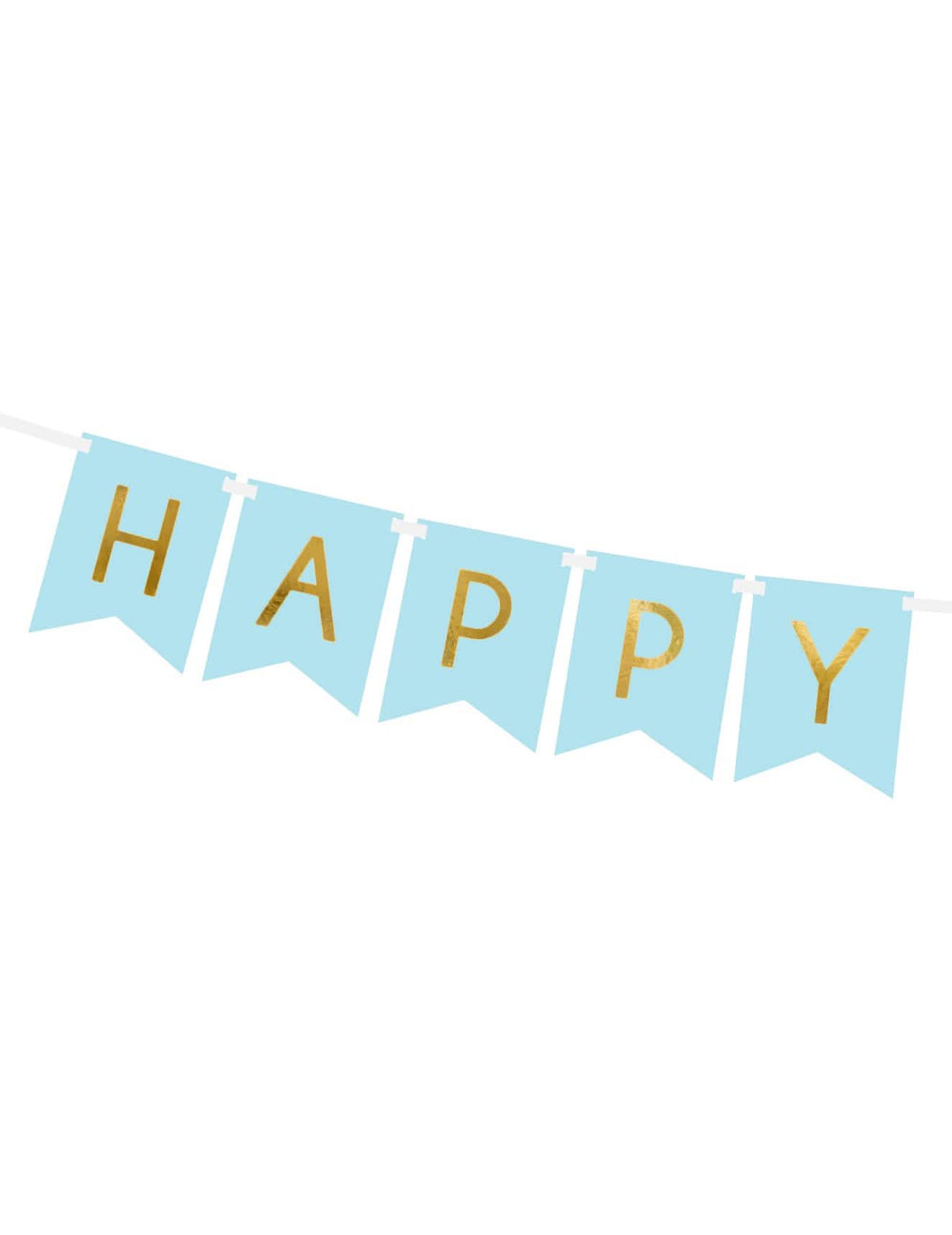 Детайл на думата Happy на картонената гирлянда Happy Birthday за рожден ден