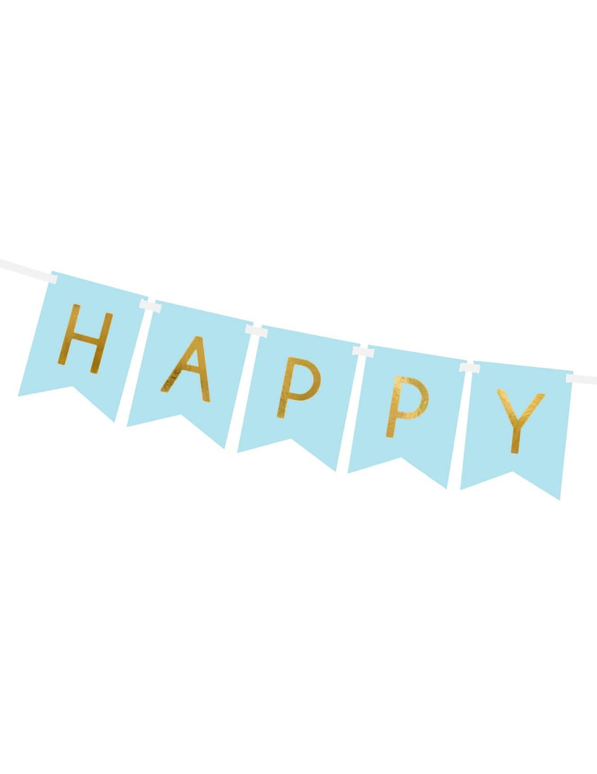 Детайл на думата Happy на картонената гирлянда Happy Birthday за рожден ден