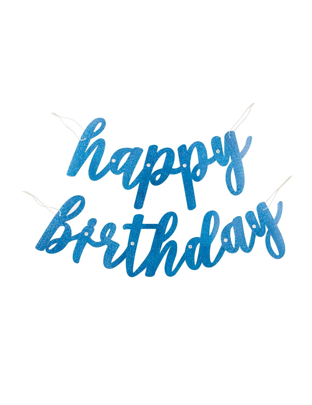 Гирлянда от картон Happy Birthday за рожден ден син с брокат