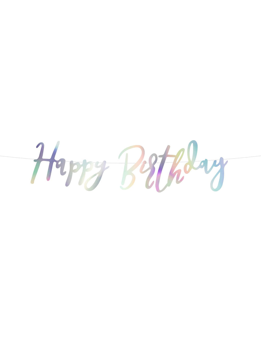 Хартиена гирлянда Happy Birthday за парти iridescent