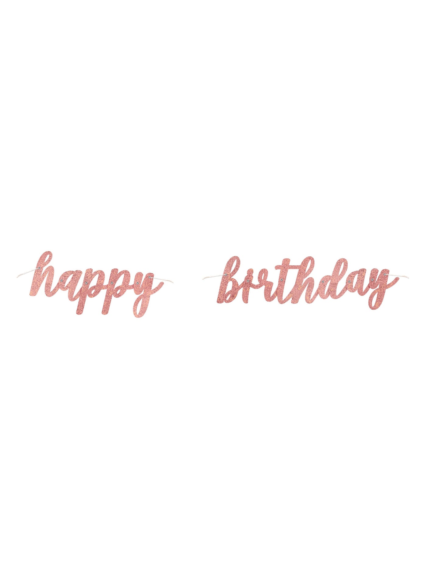 Vue de face de la guirlande en carton happy birthday pour anniversaire