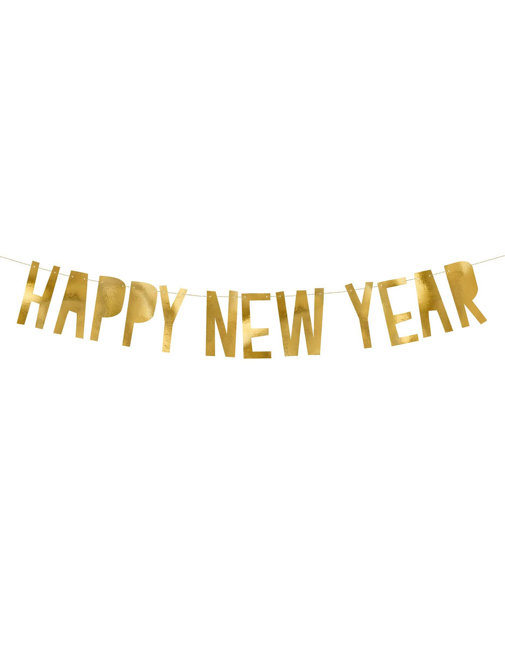 Картонена гирлянда Happy New Year за златна парти декорация