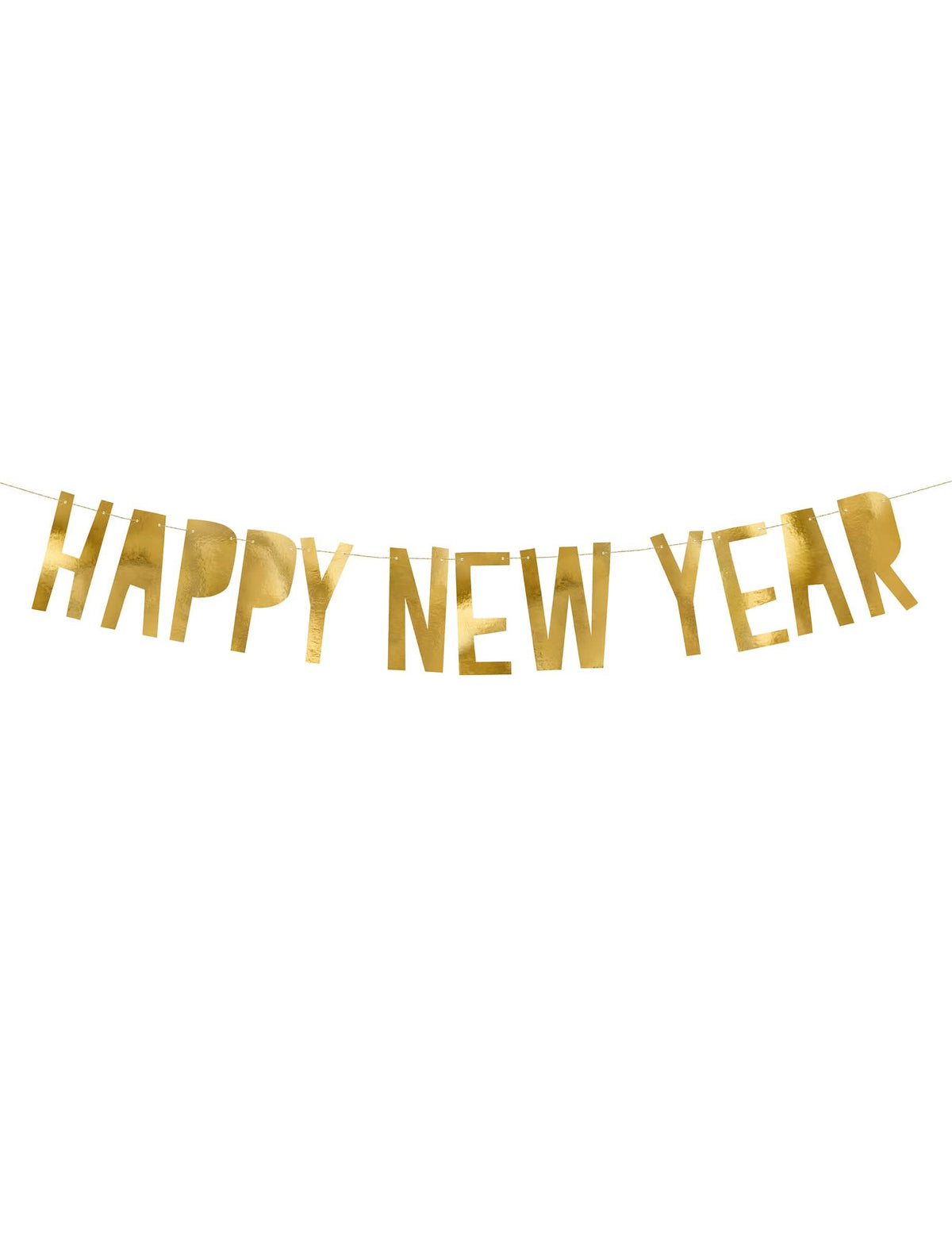 Картонена гирлянда Happy New Year за златна парти декорация