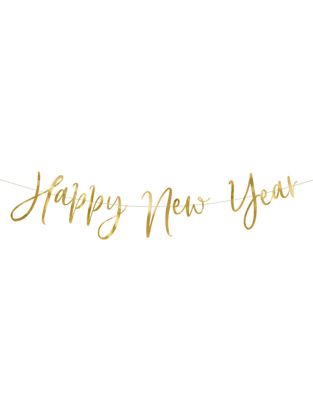 Гирлянда от картон happy new year златиста метализирана