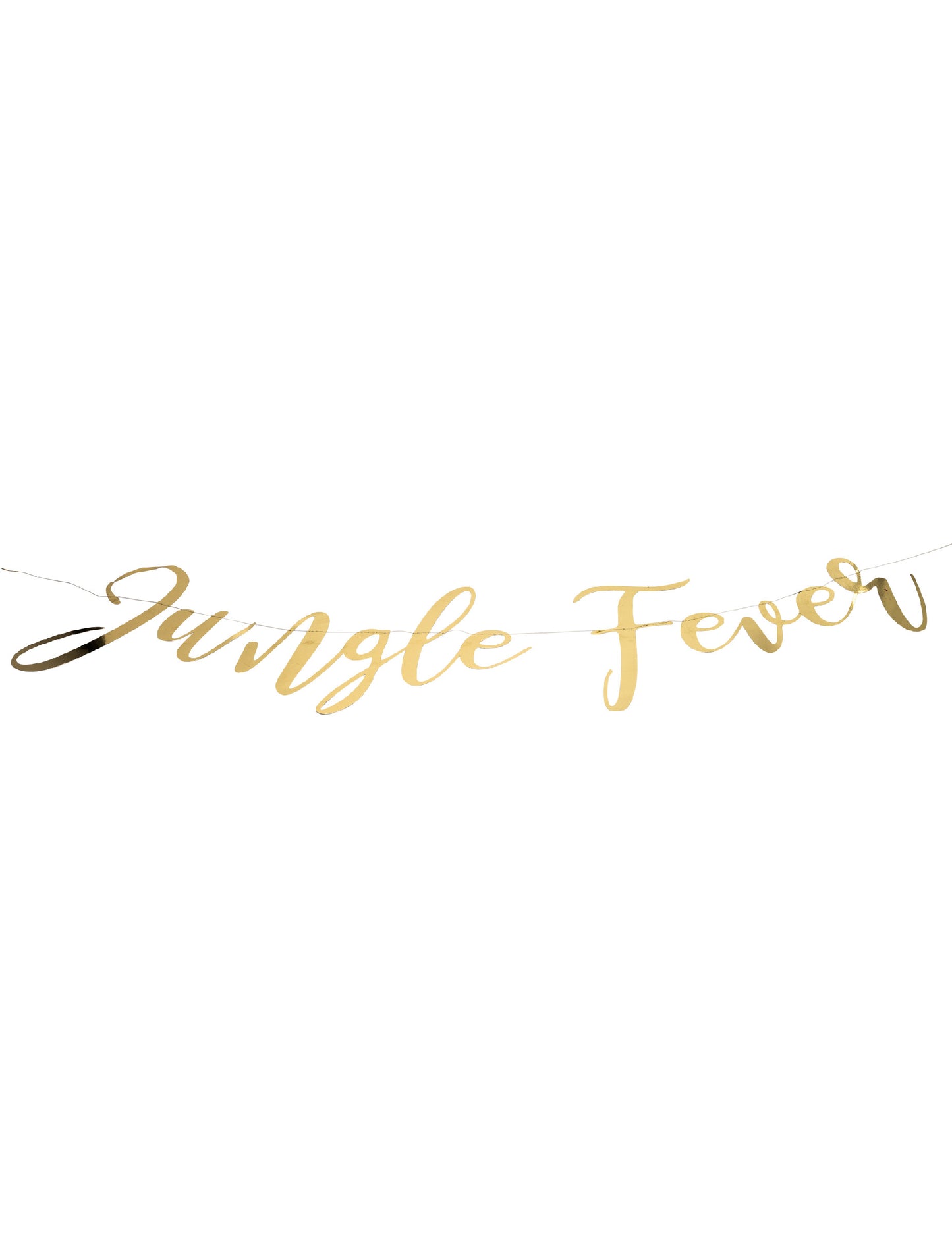 Златна гирлянда от картон "Jungle Fever" 1,20 м, тропическа, за рожден ден