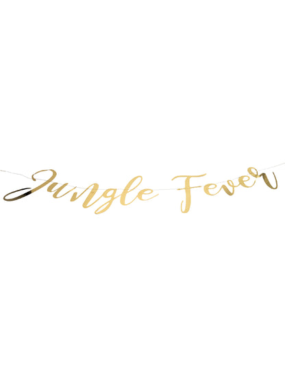 Златна гирлянда от картон "Jungle Fever" 1,20 м, тропическа, за рожден ден