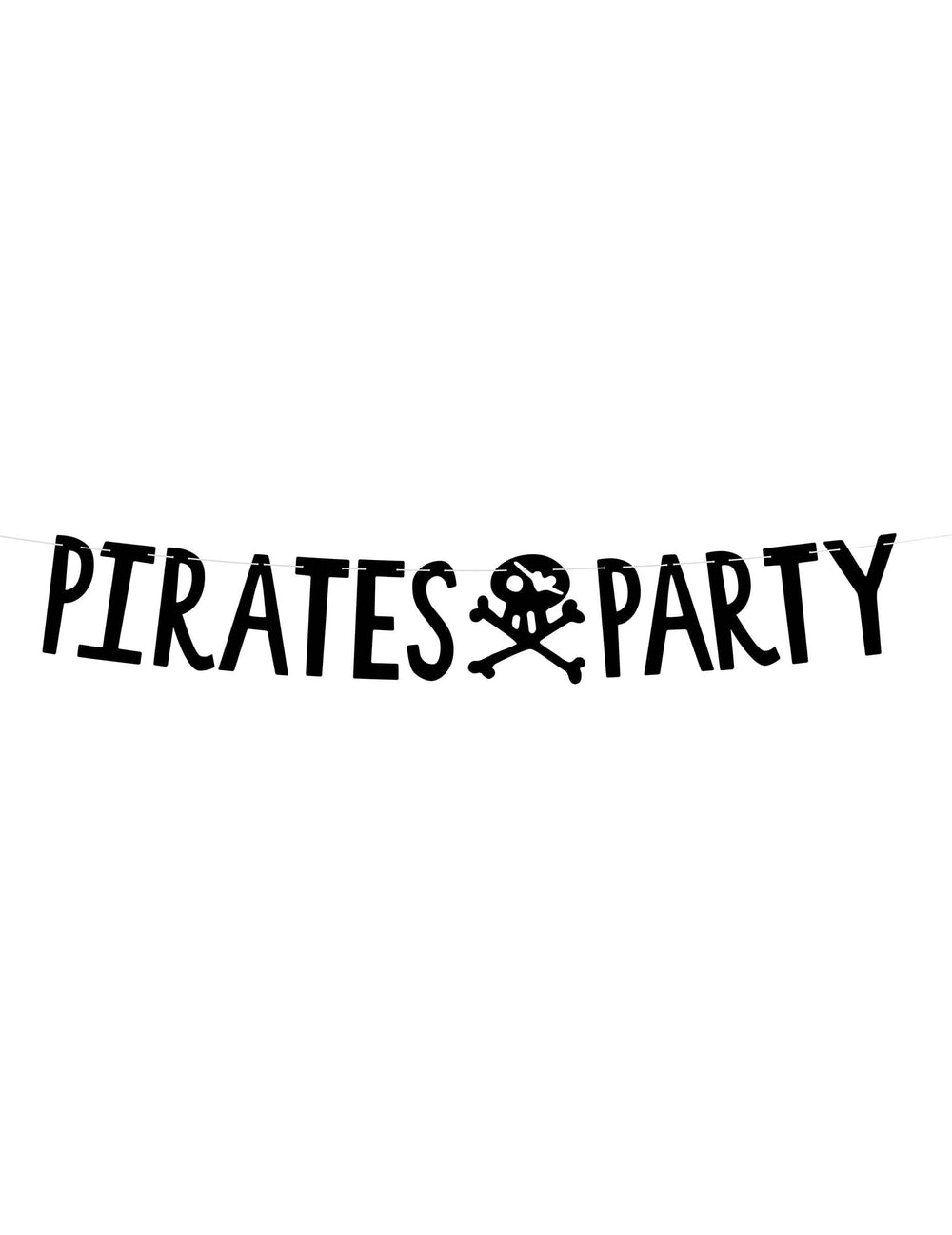 Хартиена гирлянда пирати Party за черно парти с череп