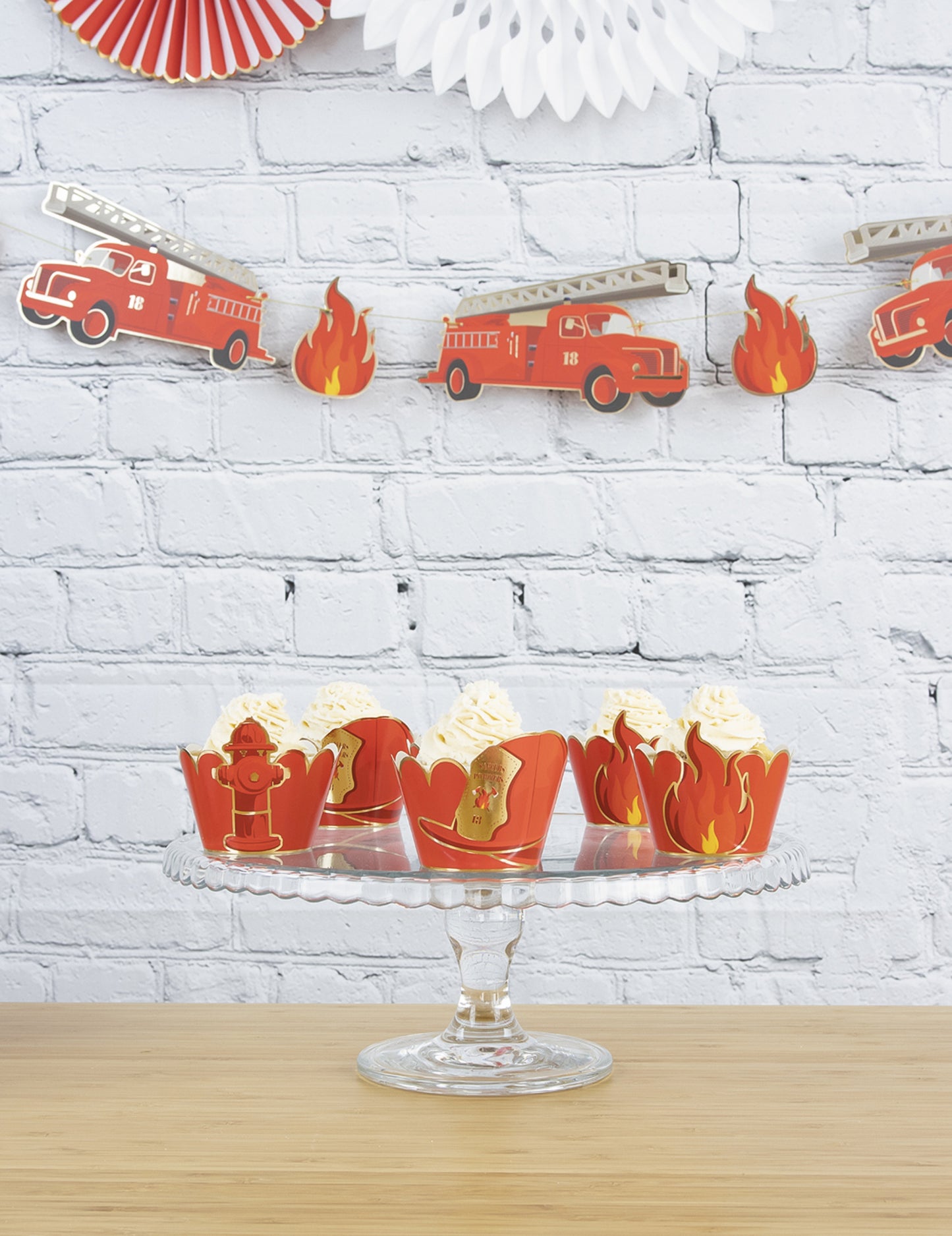 Пожарникар картон гирлянда 3 m