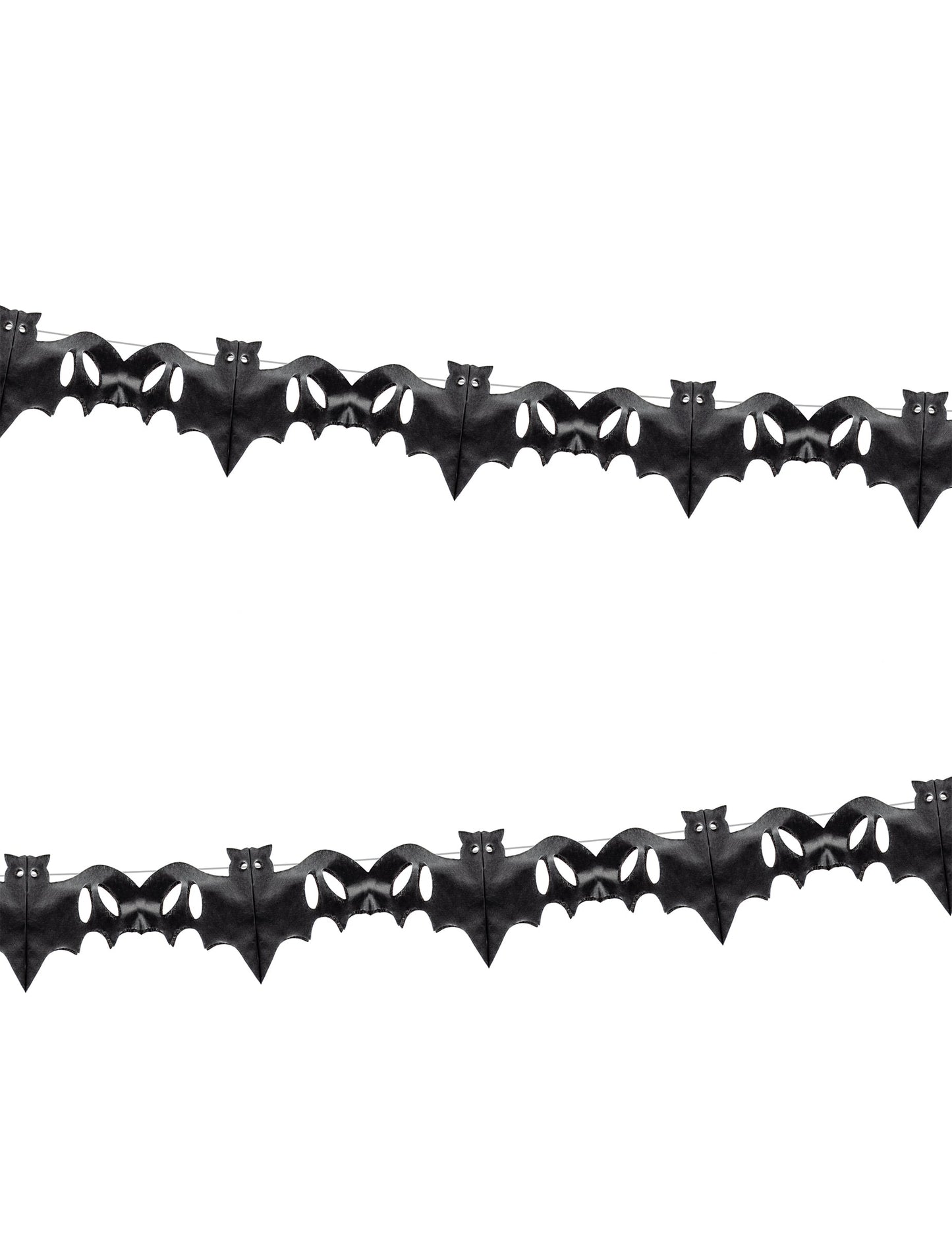 Guirlande en papier chauve-souris pour décoration Halloween noire