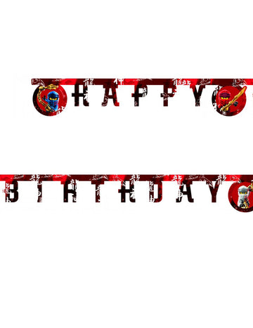 Честит рожден ден FSC Lego Ninjago 2 M Paper Garland