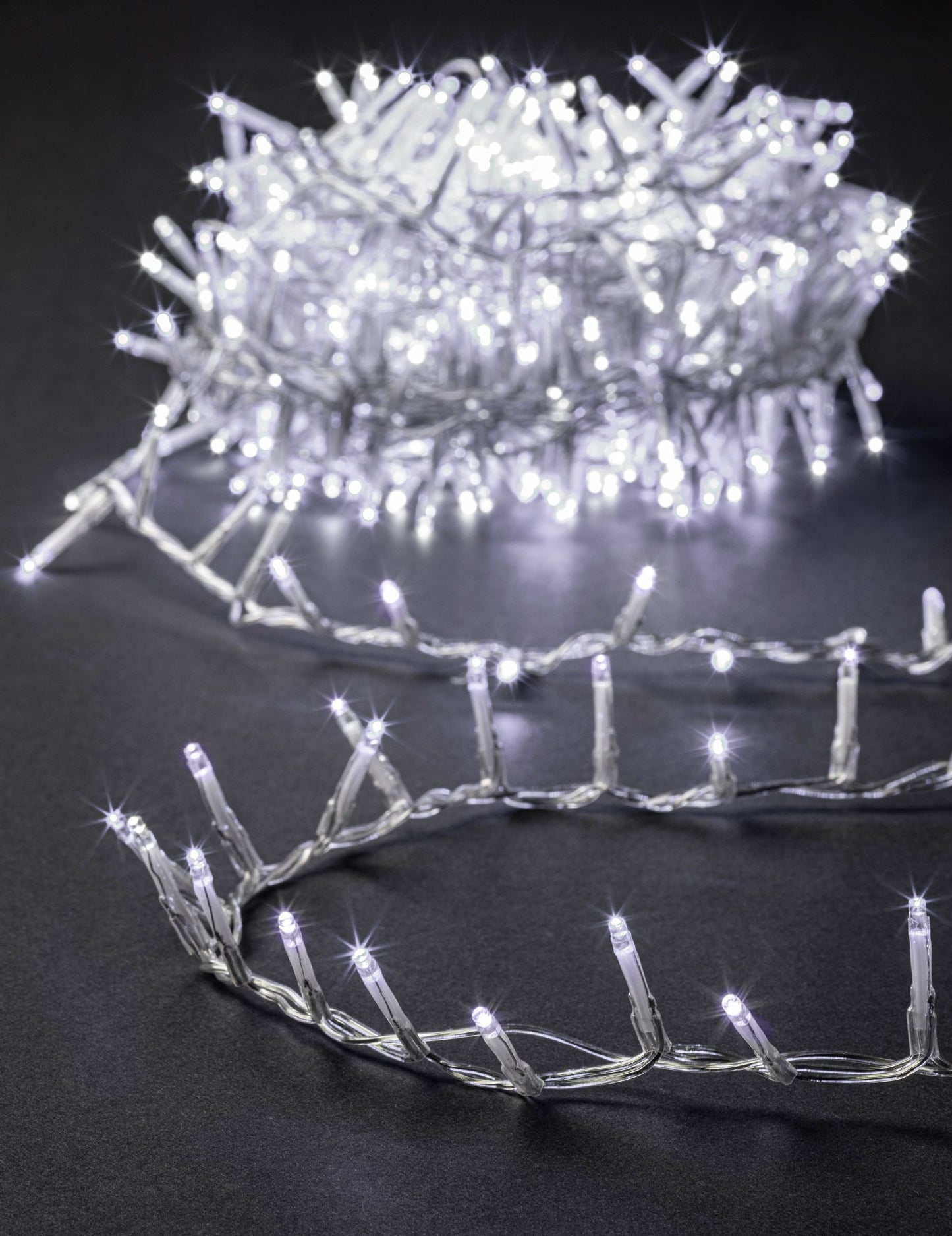 500 LED гирлянди за външен монтаж с 12,5 м студено бяла светлина и таймер