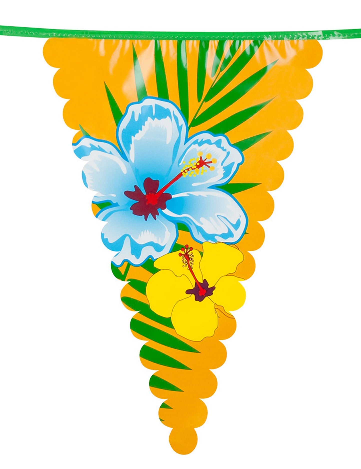 Детайл на триъгълното флагче от гирляндата с флагчета Хавай